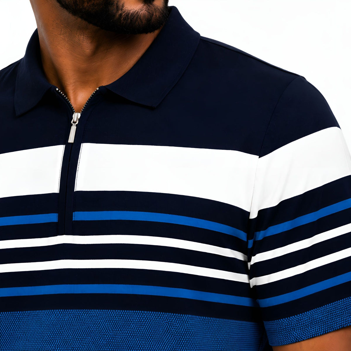 Men's Blue Striped Golfer