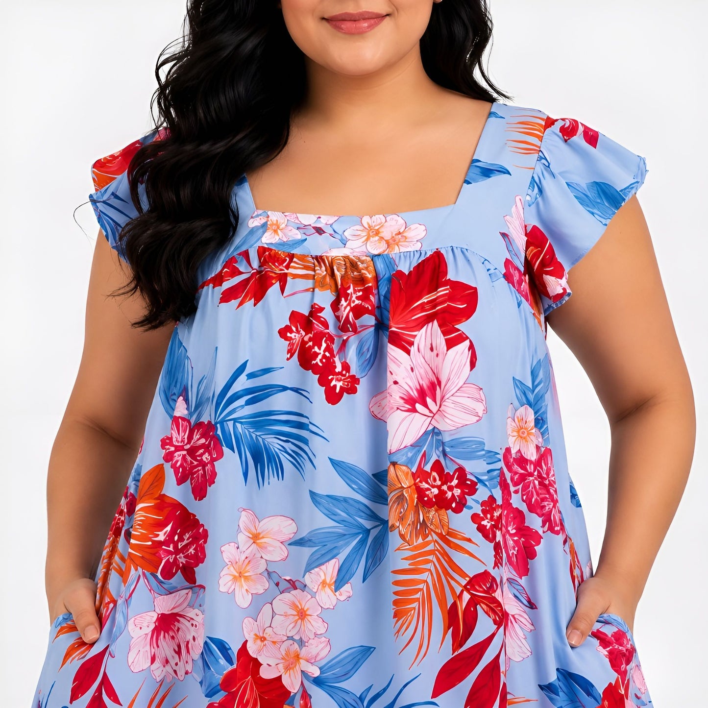 Blue Floral Dress