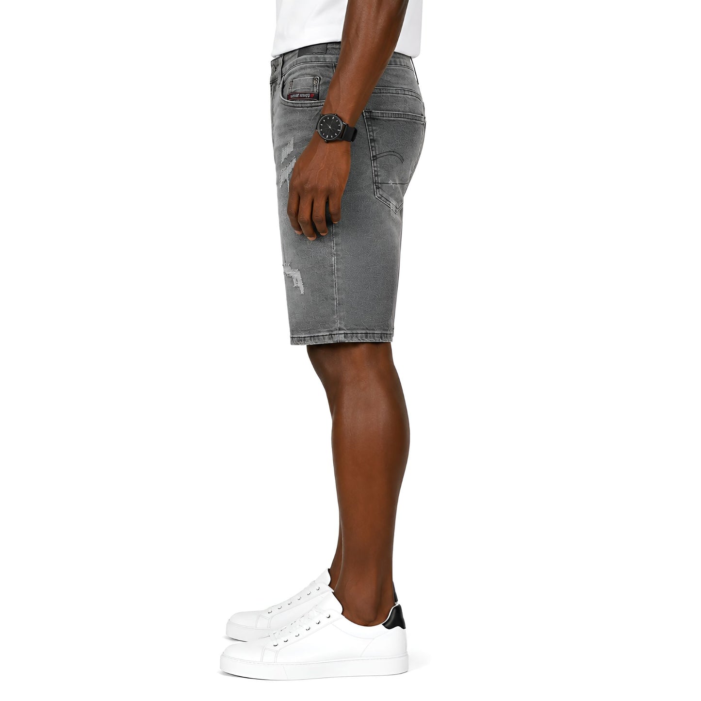 Men's Grey Denim Shorts