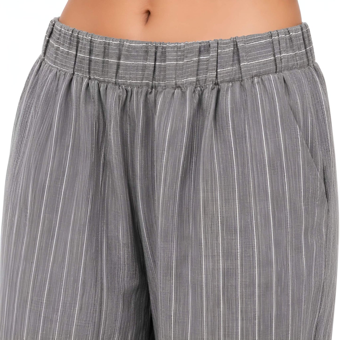 2-Piece Grey Pinstripe Set