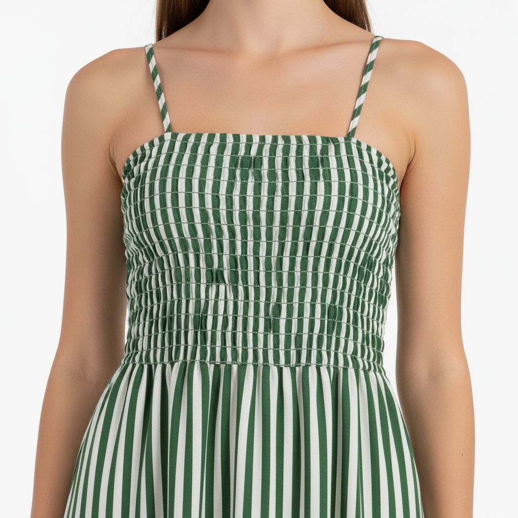 Green Striped Maxi Dress
