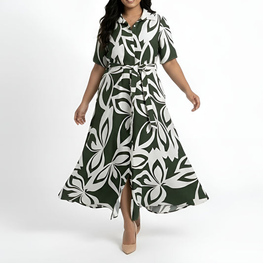Maxi Shirt Dress - Green