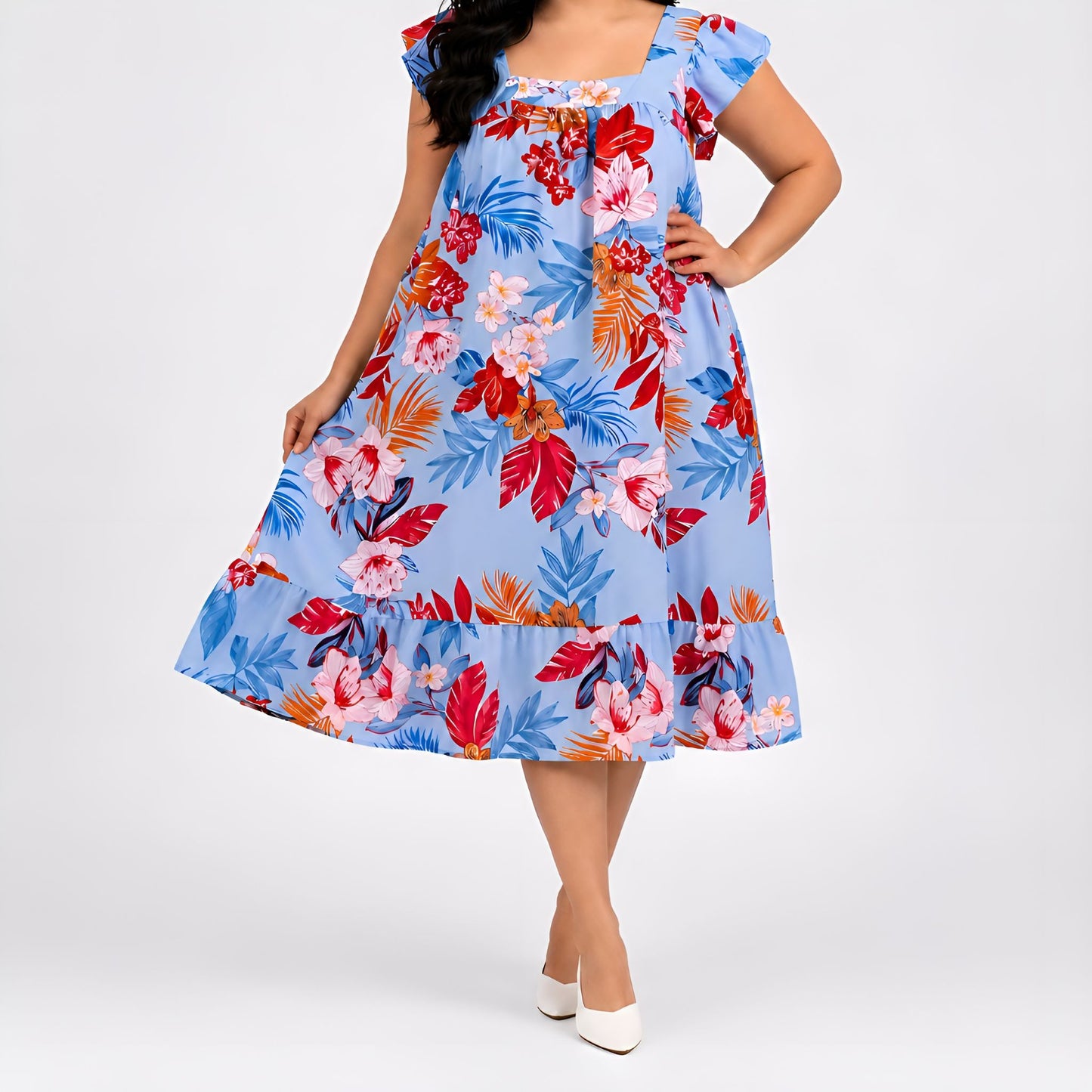 Blue Floral Dress