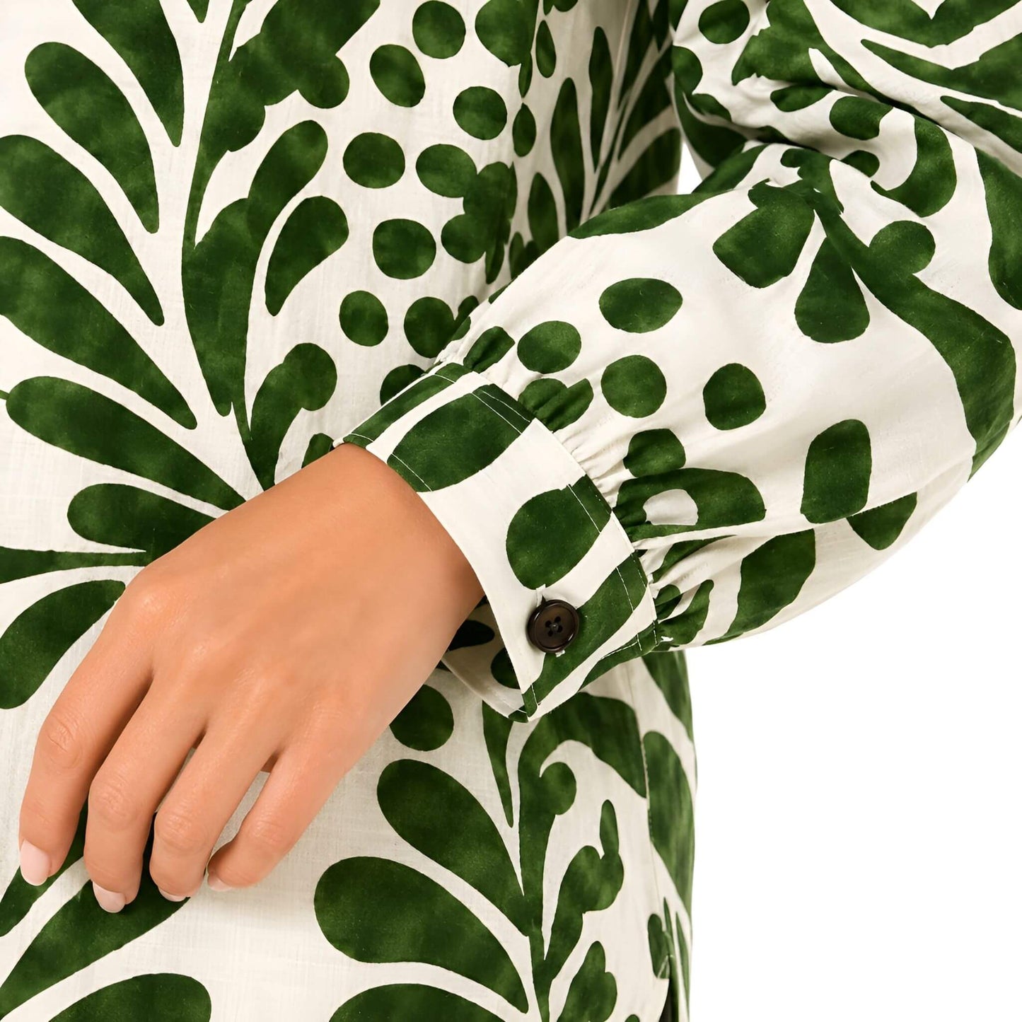 2-Piece Green Long Sleeve Printed Set