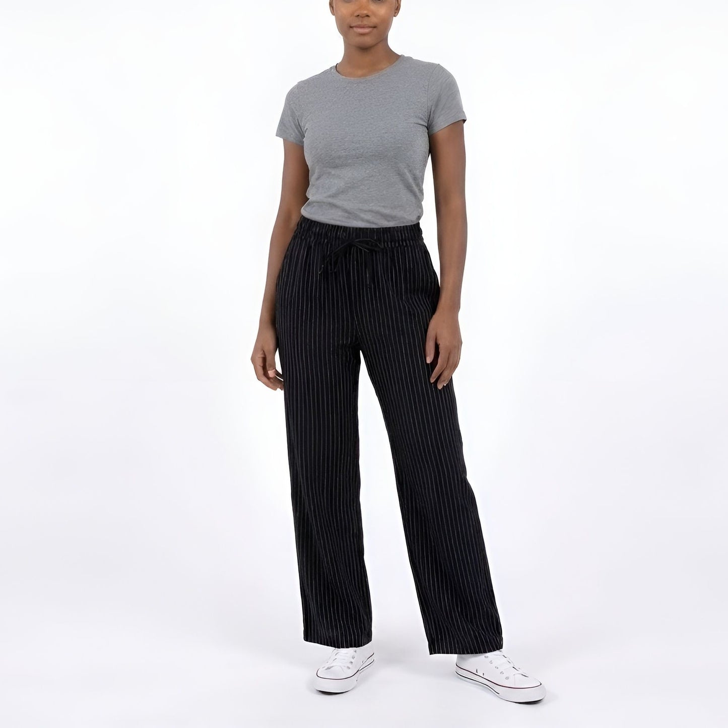 Black/White Pinstripe Pant