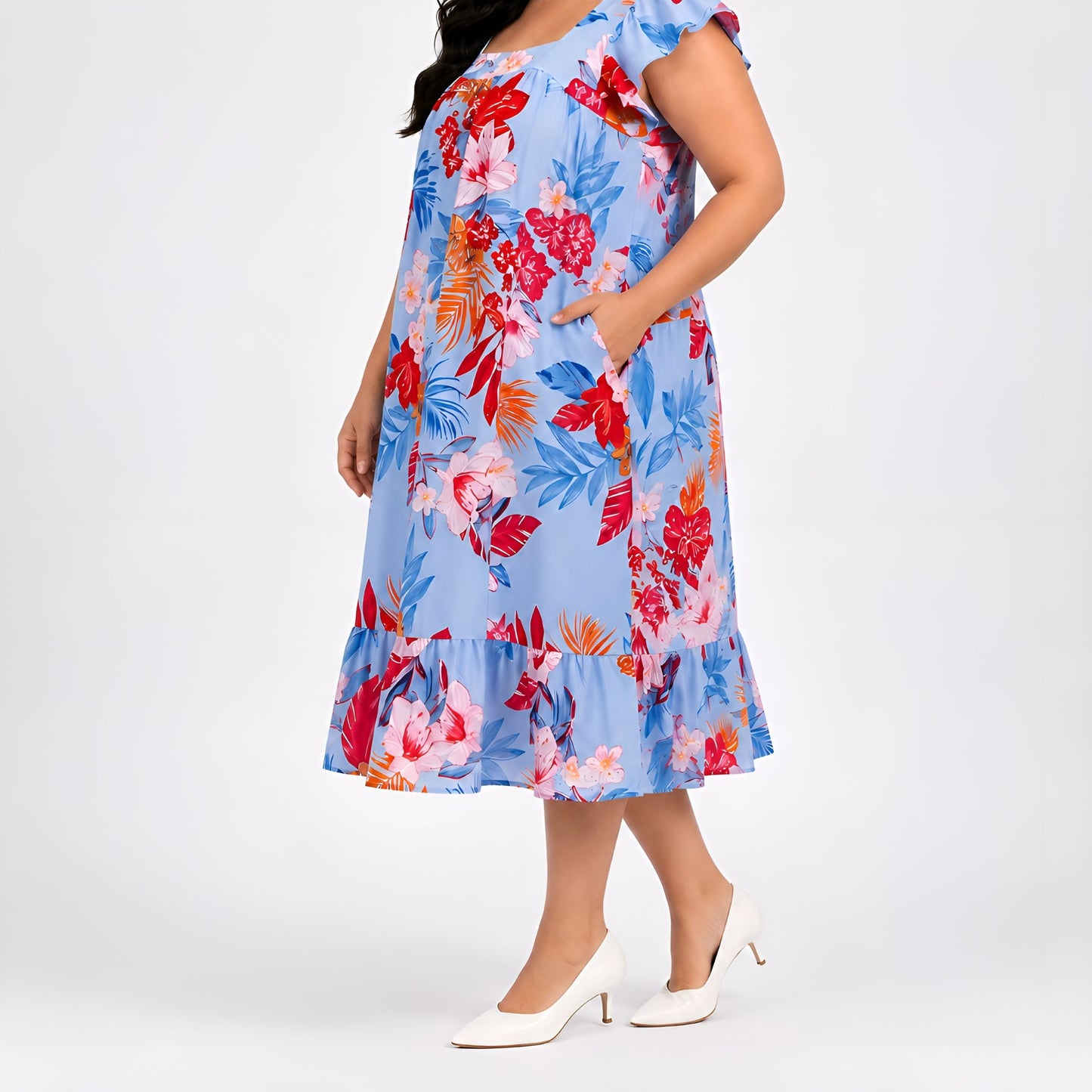Blue Floral Dress