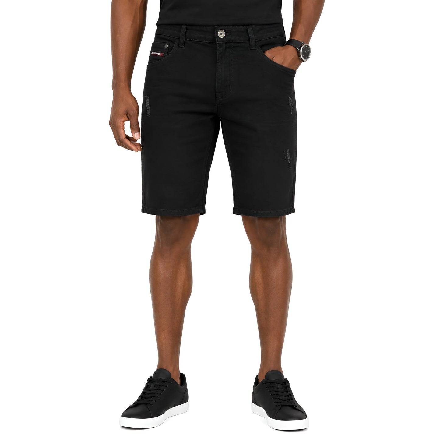 Men's Black Denim Shorts