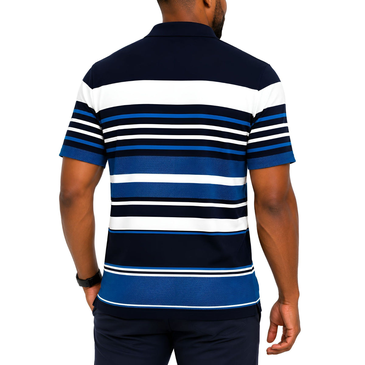 Men's Blue Striped Golfer