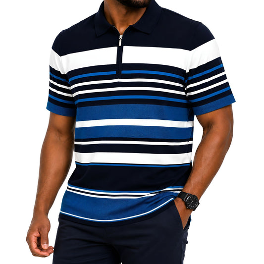 Men's Blue Striped Golfer