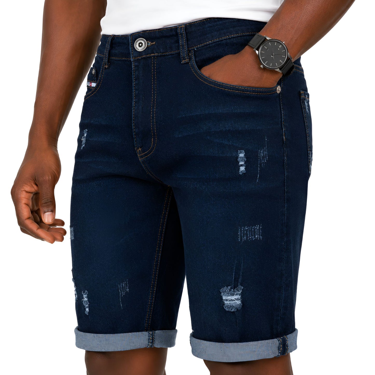 Men's Blue Denim Shorts