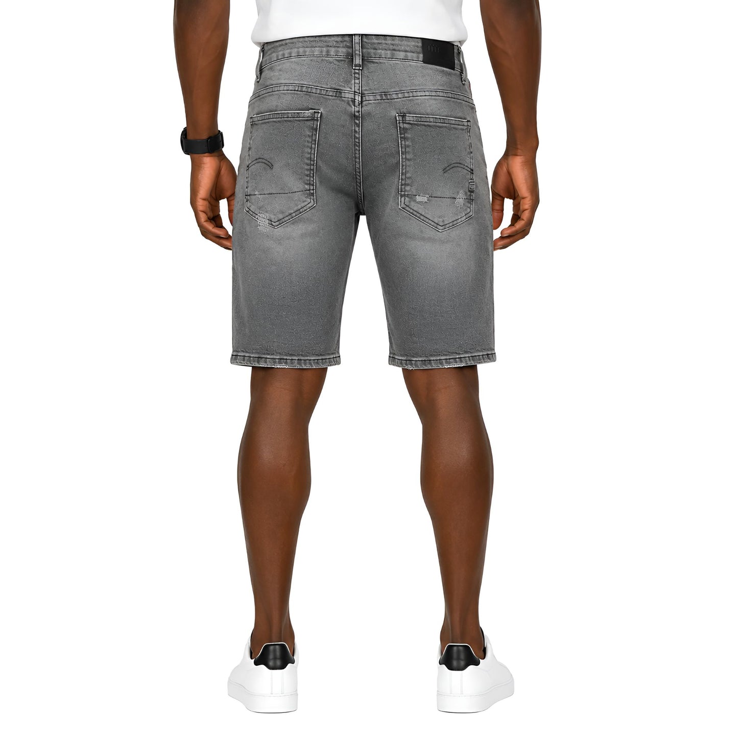 Men's Grey Denim Shorts