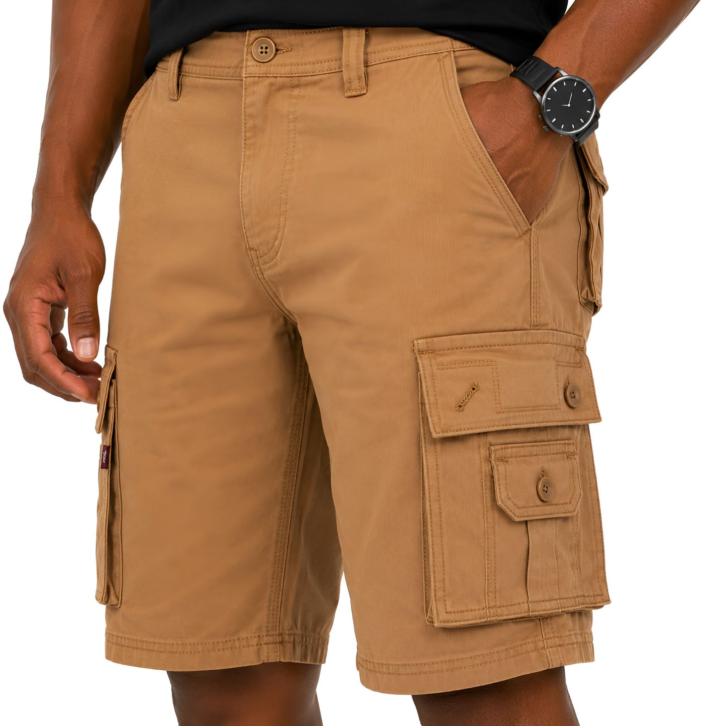 Men's Khaki Cargo Shorts