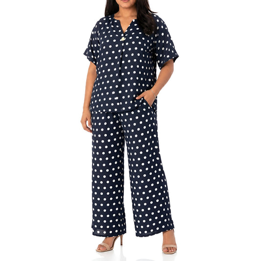 Navy Polka Dot 2-Piece Set