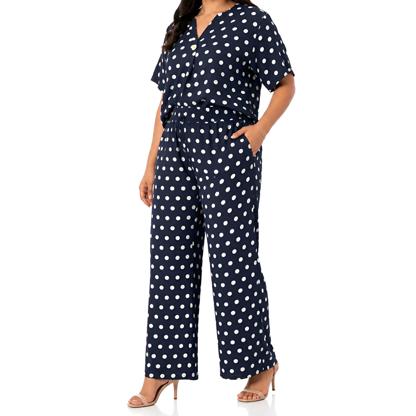 Navy Polka Dot 2-Piece Set