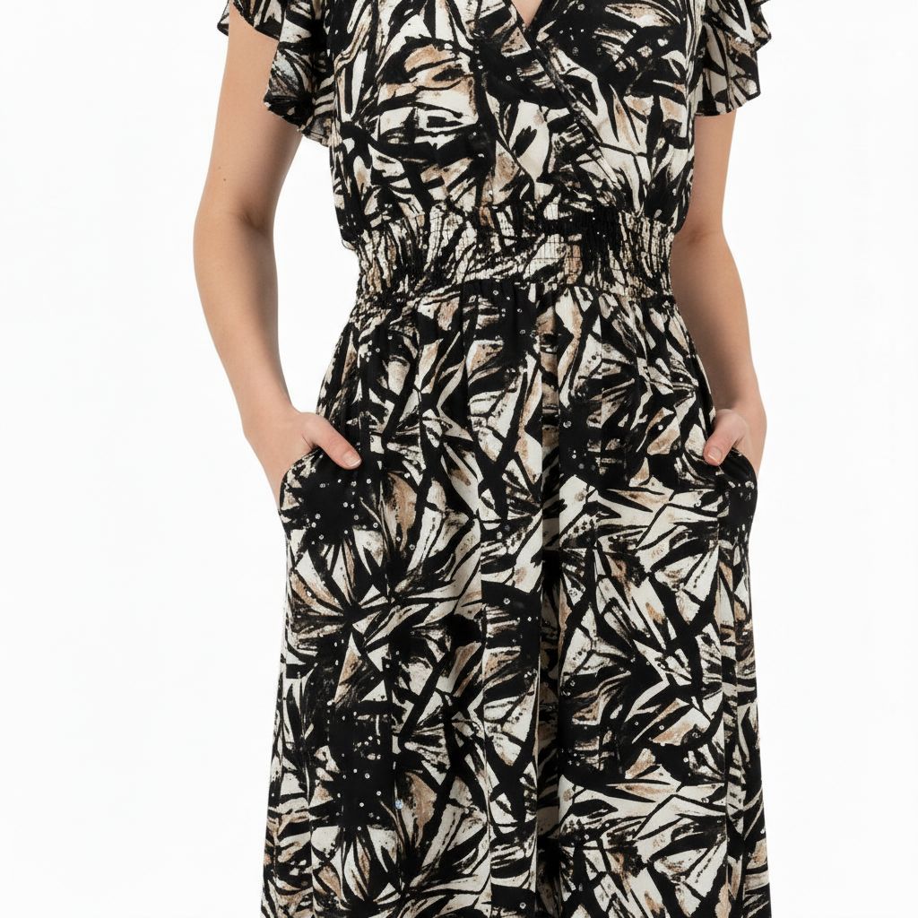 Black Rhinestone Maxi Dress