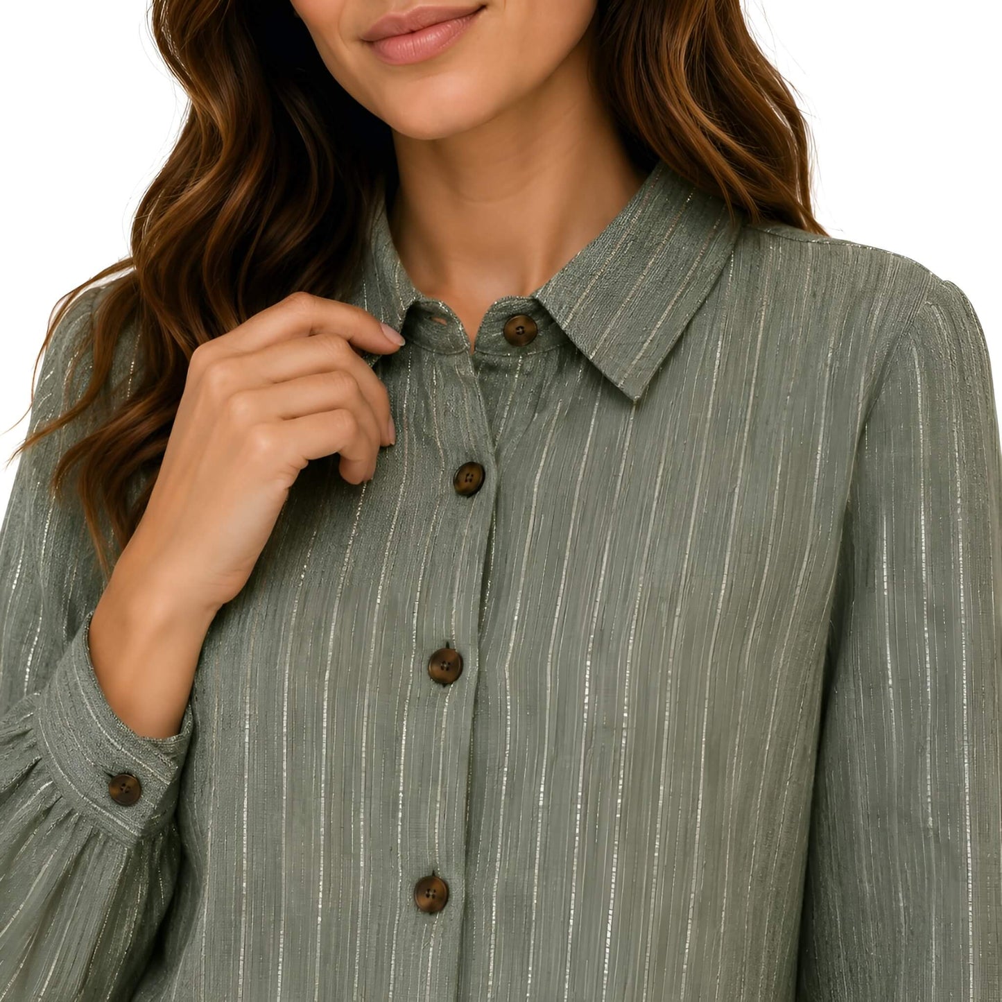 2-Piece Sage Green Pinstripe Set