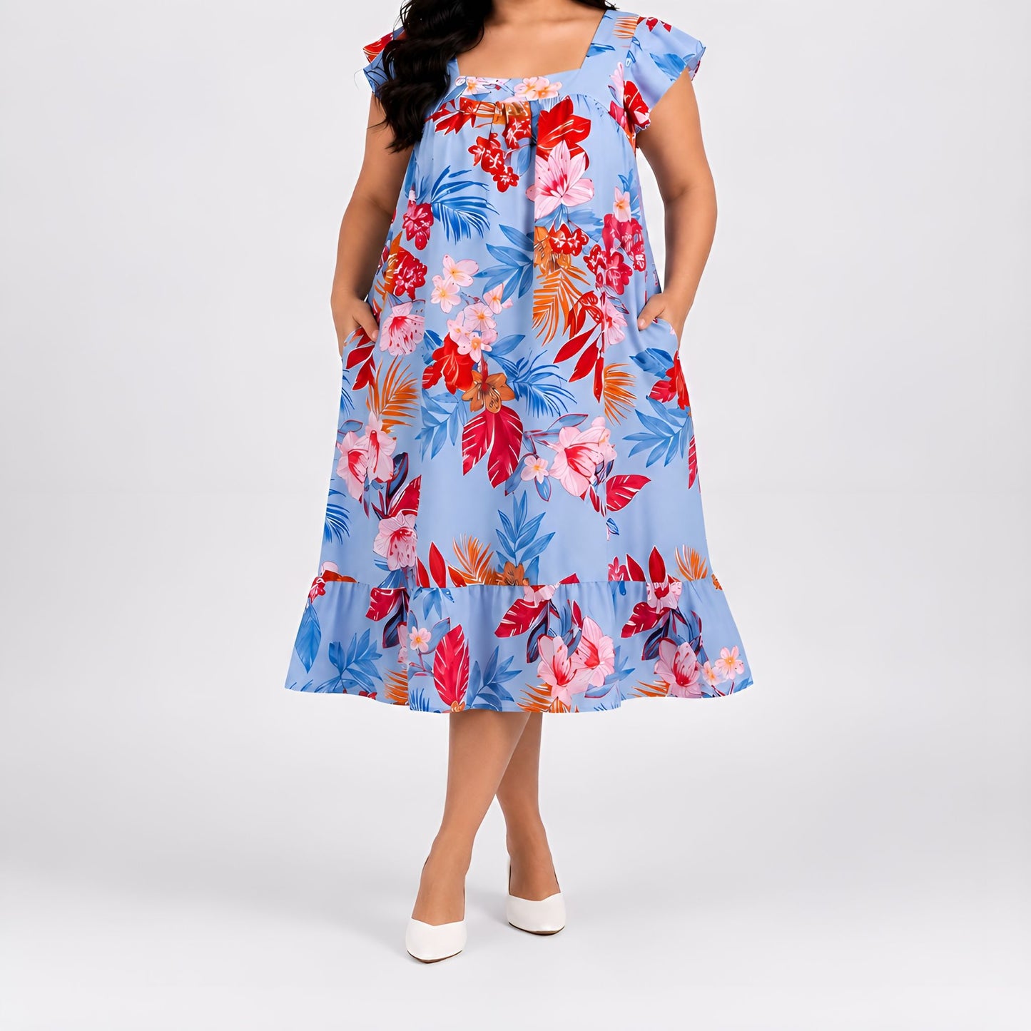 Blue Floral Dress
