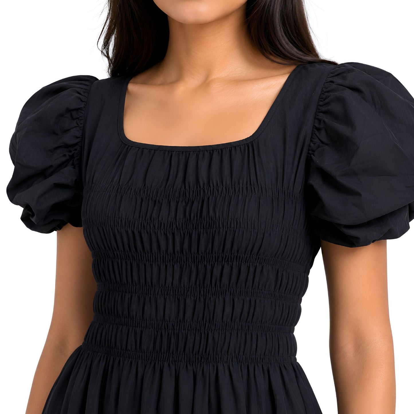 Black Puff Sleeve Dress