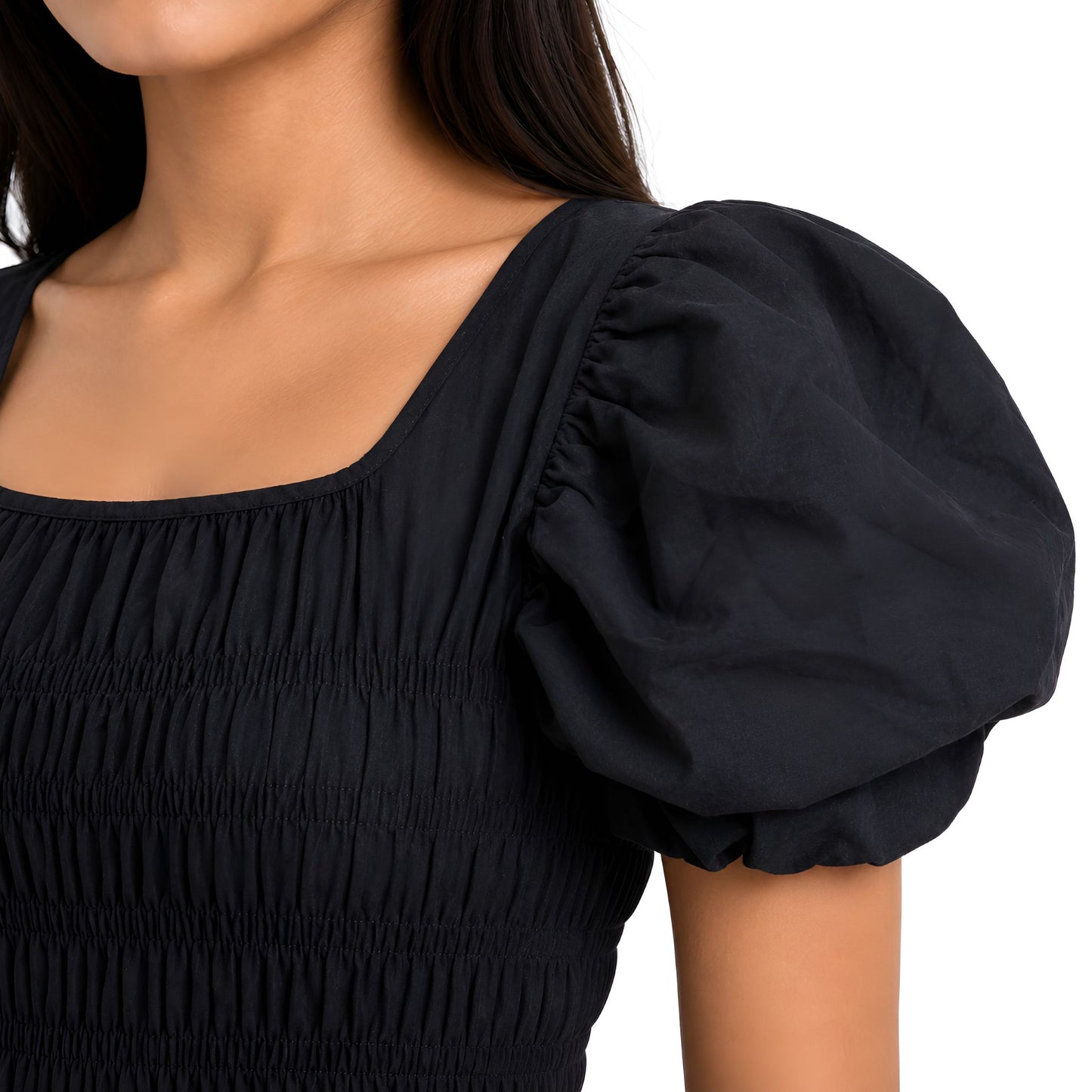 Black Puff Sleeve Dress
