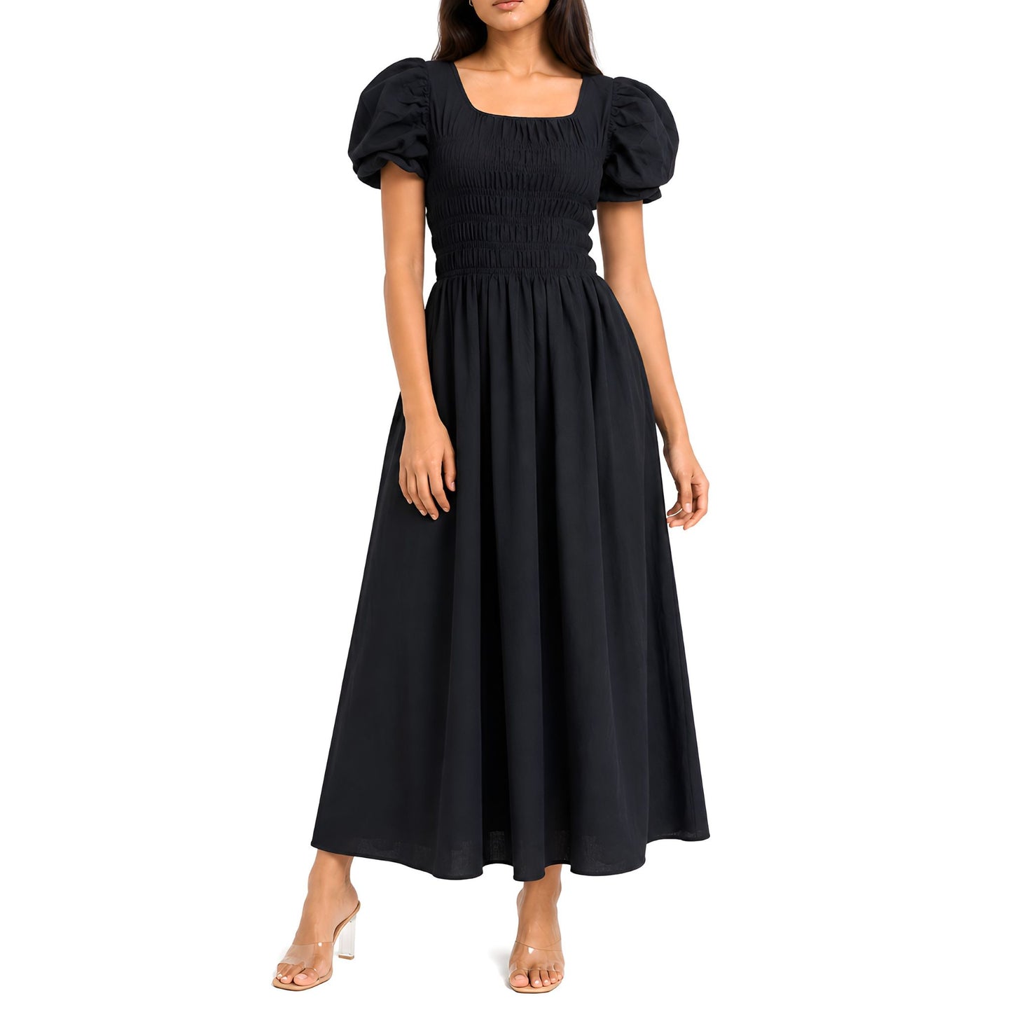 Black Puff Sleeve Dress