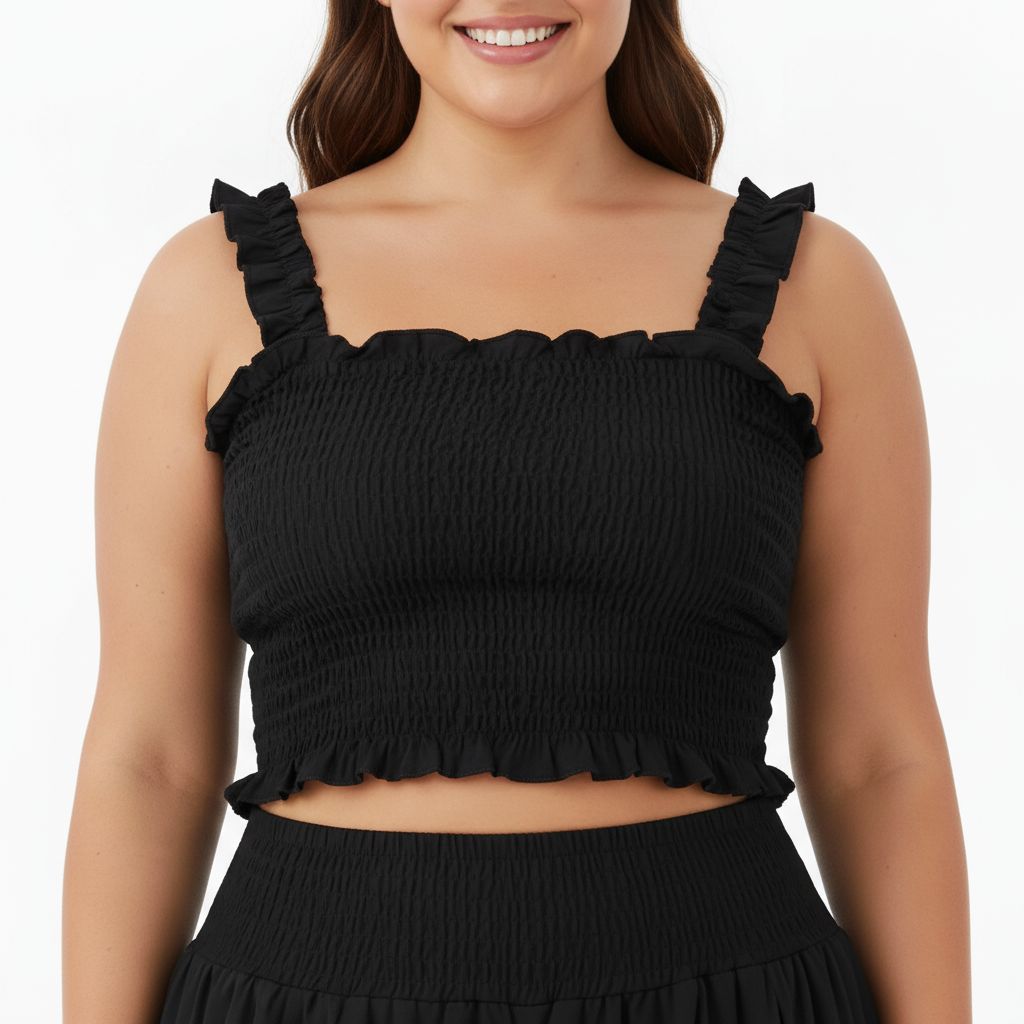 2-Piece Black Skirt and Top Set