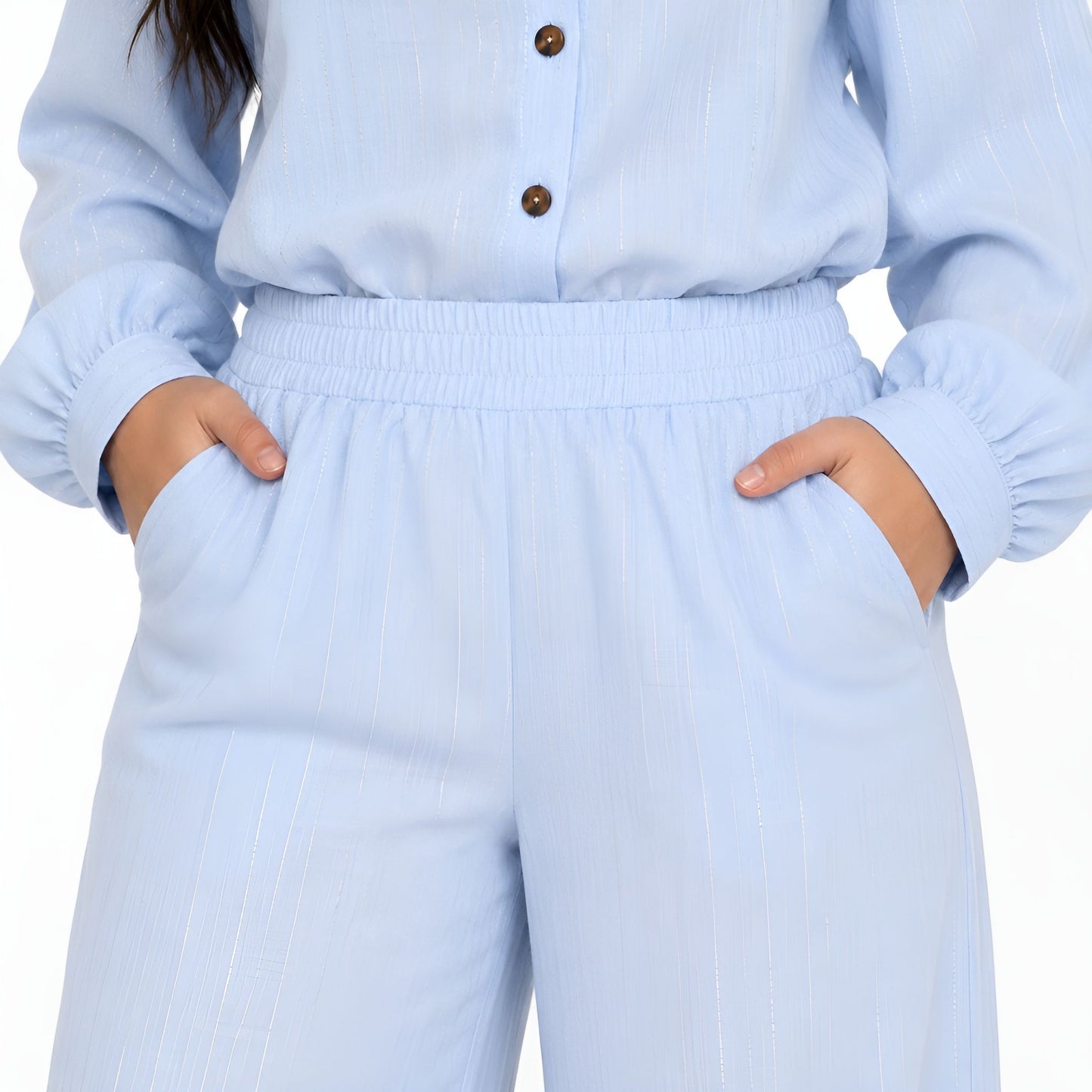 2-Piece Blue Pinstripe Set