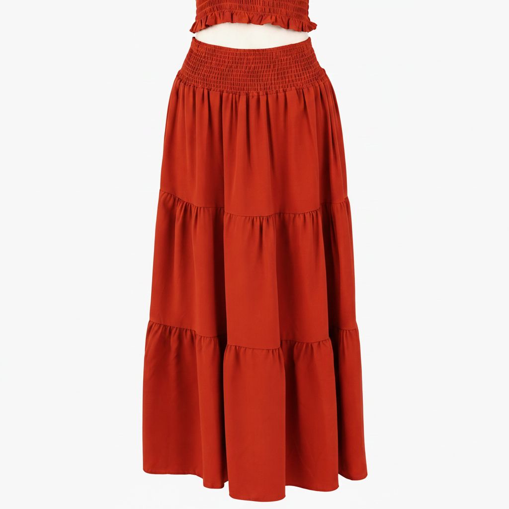 2-Piece Rust Skirt and Top Set