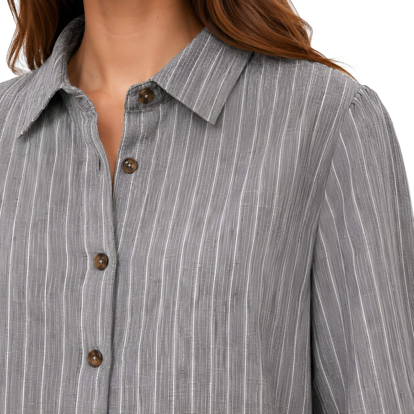 2-Piece Grey Pinstripe Set