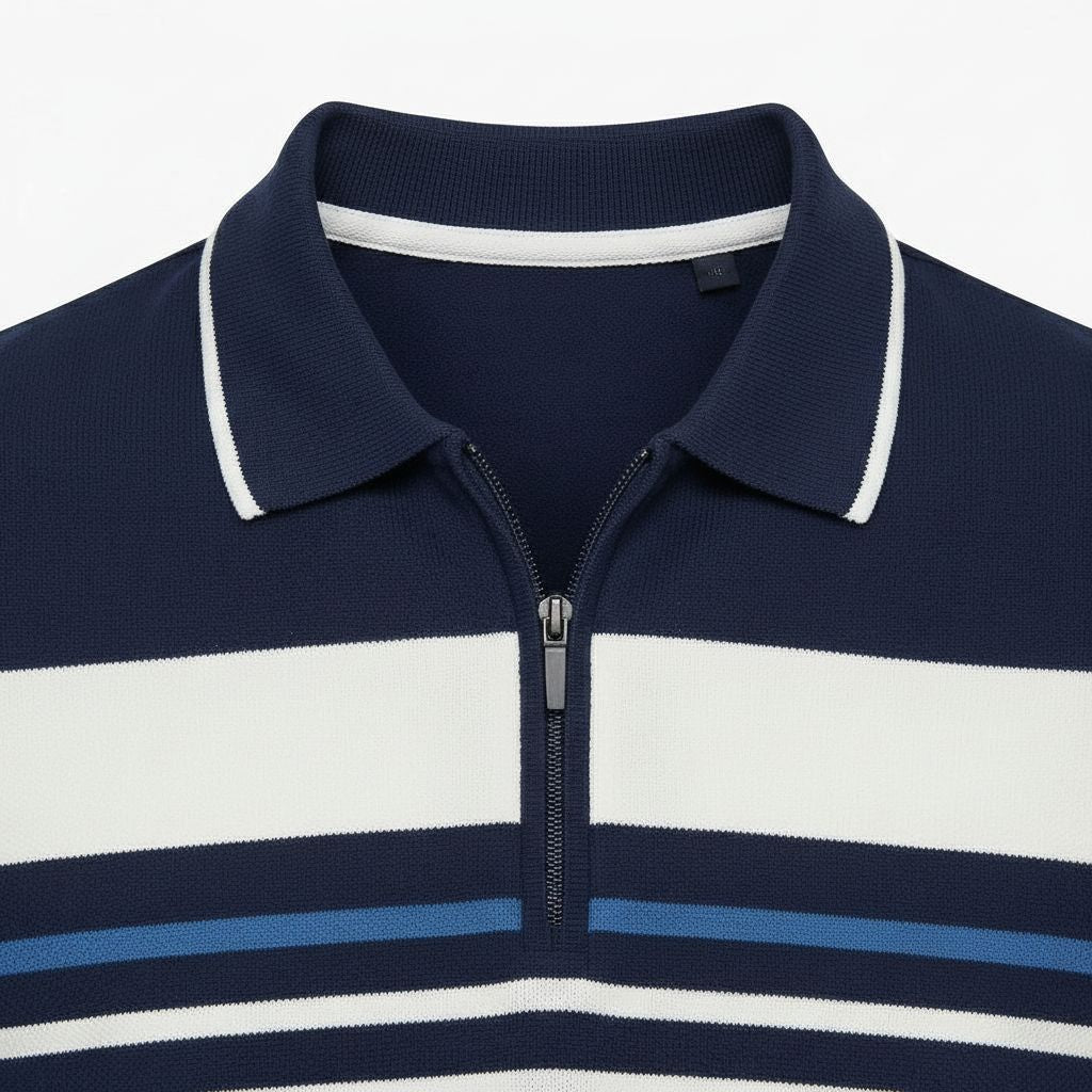 Men's Blue Striped Golfer