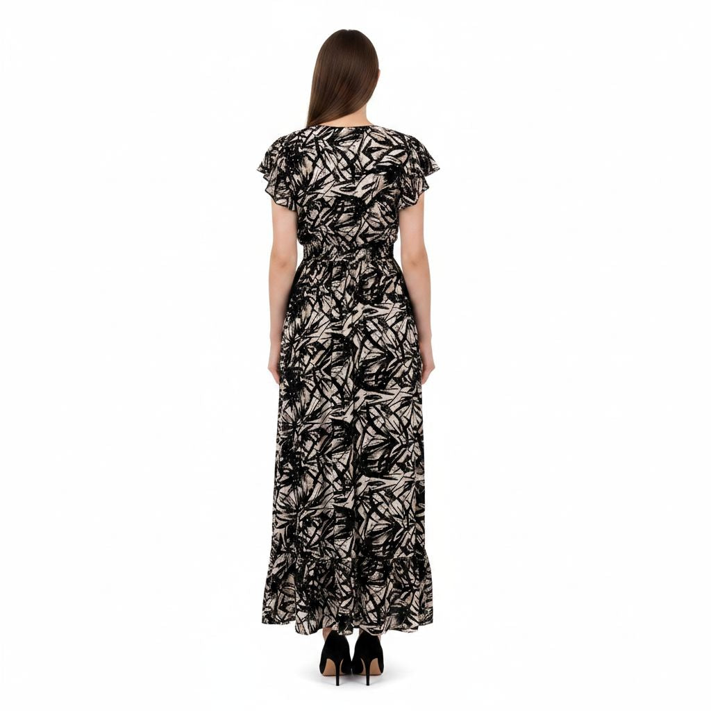 Black Rhinestone Maxi Dress