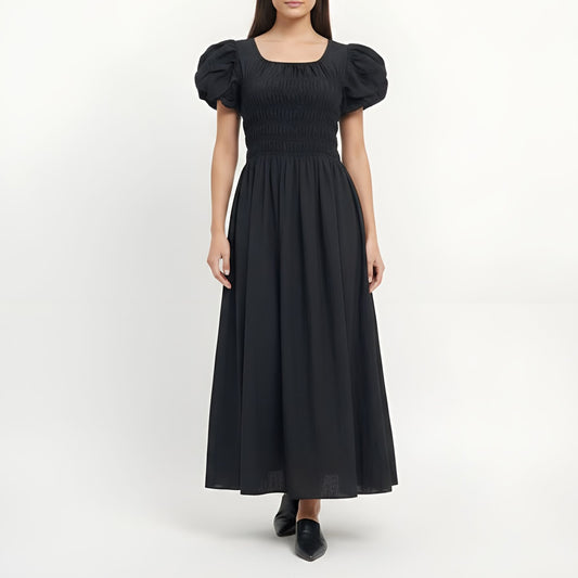 Black Puff Sleeve Dress