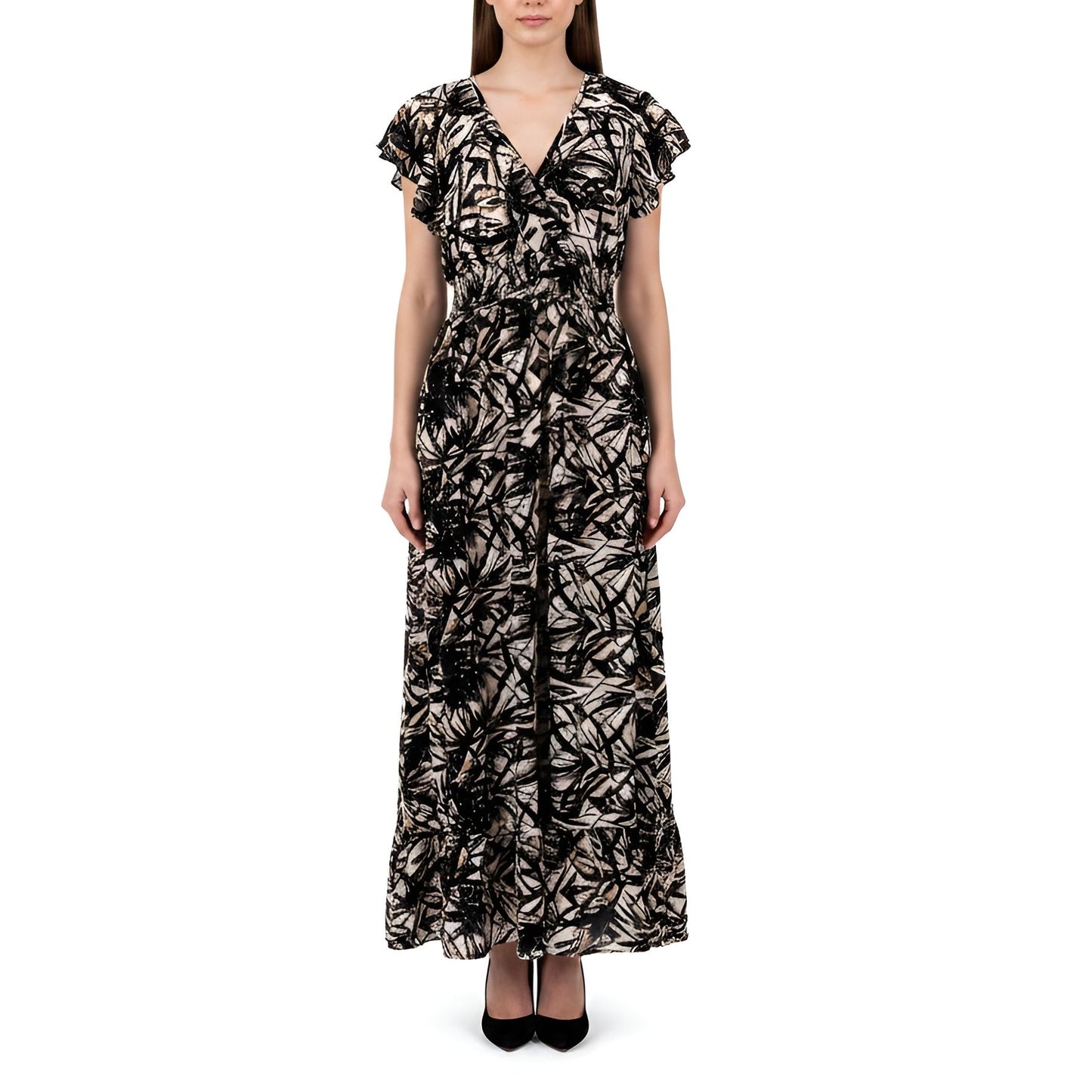 Black Rhinestone Maxi Dress