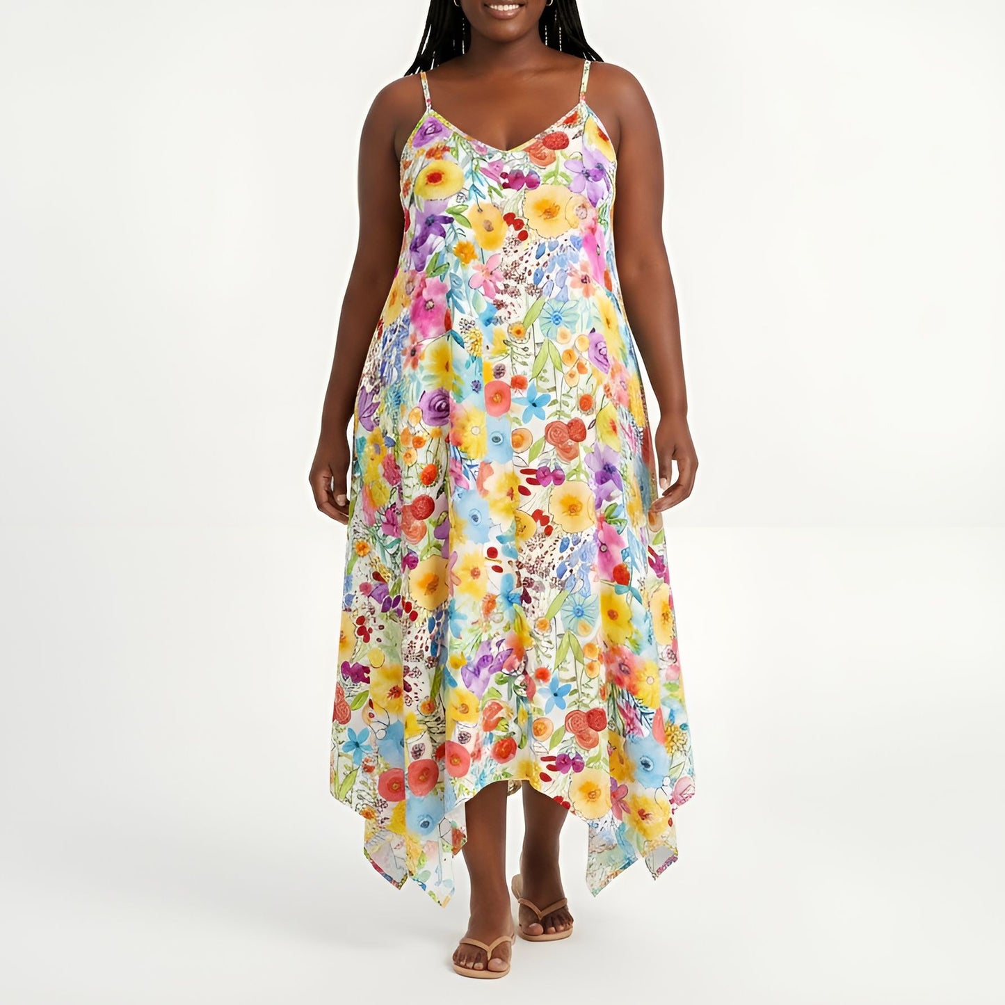 Floral Print Strappy Dress