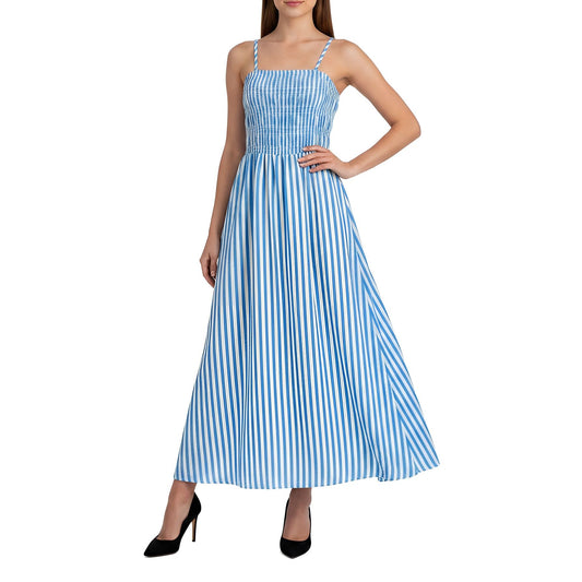 Blue Striped Maxi Dress