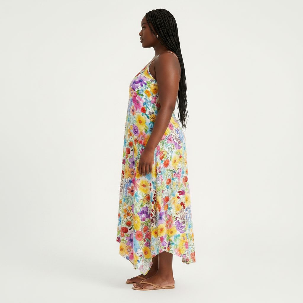 Floral Print Strappy Dress