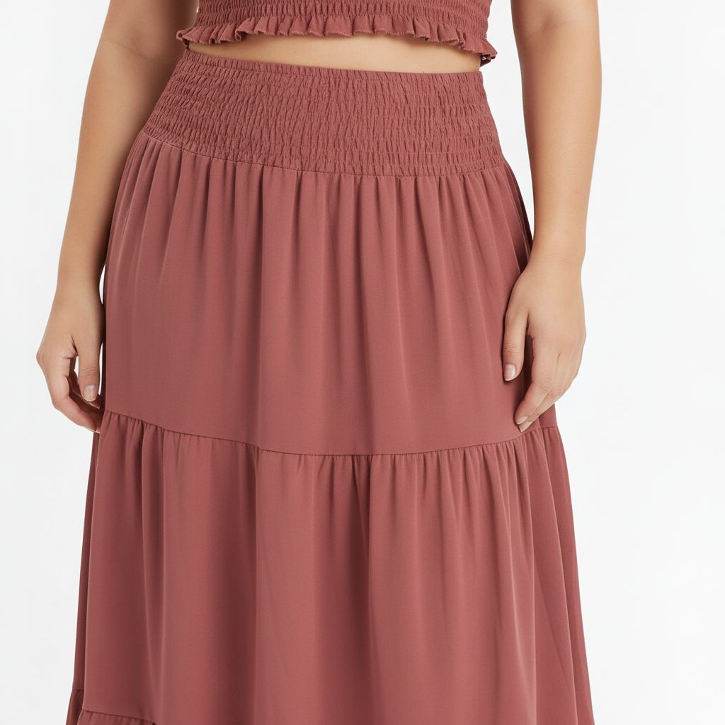 2-Piece Pink Skirt and Top Set