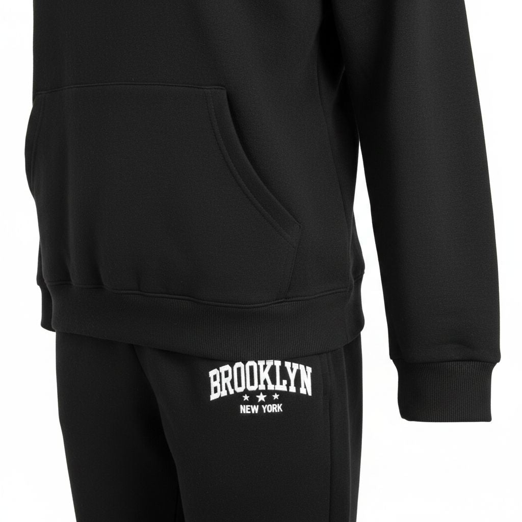 Ladies Brooklyn Graphic Tracksuit - Black