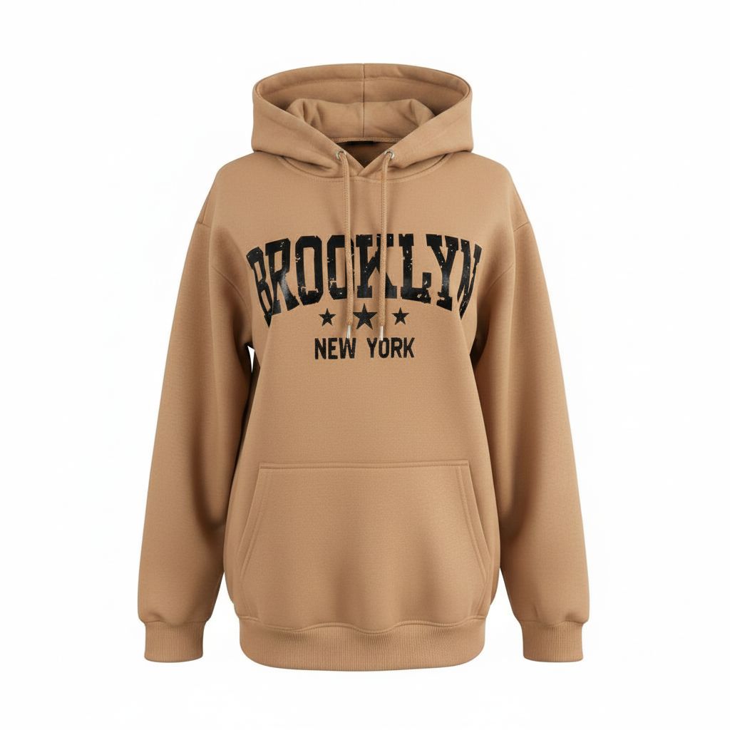 Ladies Brooklyn Graphic Tracksuit - Tan