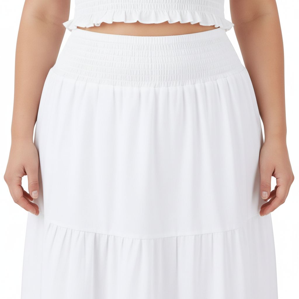 2-Piece White Skirt and Top Set