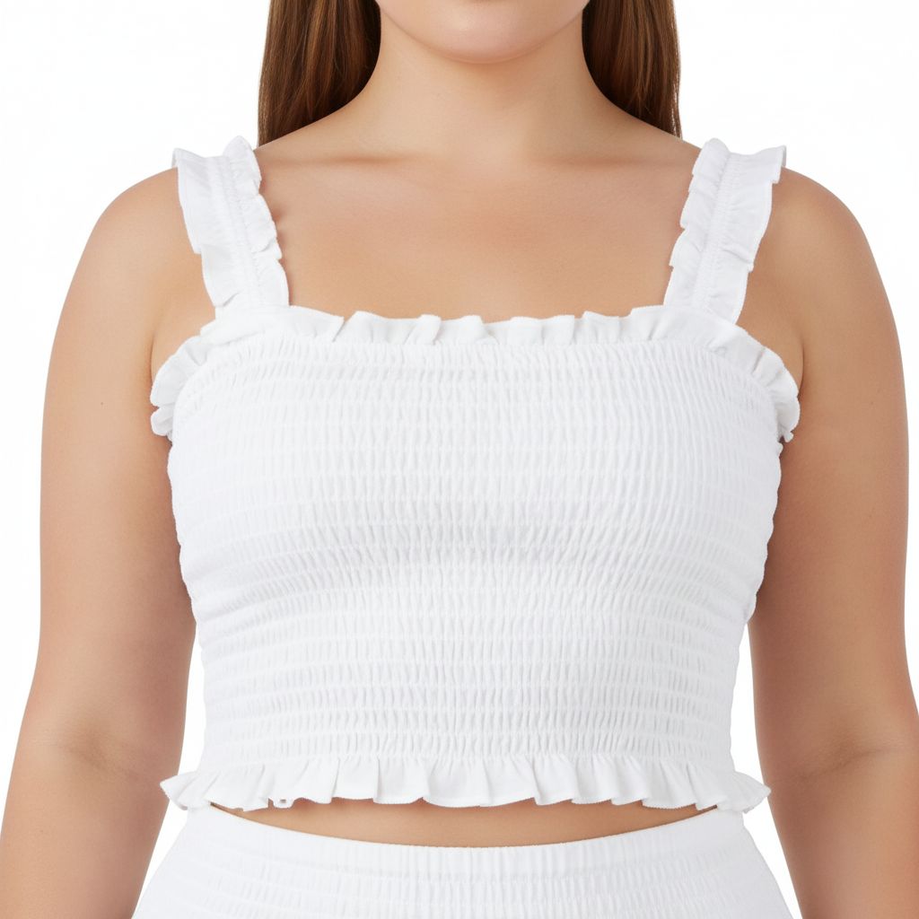 2-Piece White Skirt and Top Set